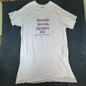 Big Dogs T-Shirt Dress Womens OS Light Pink Hold Me, Hug Me, Squeeze Me Graphic